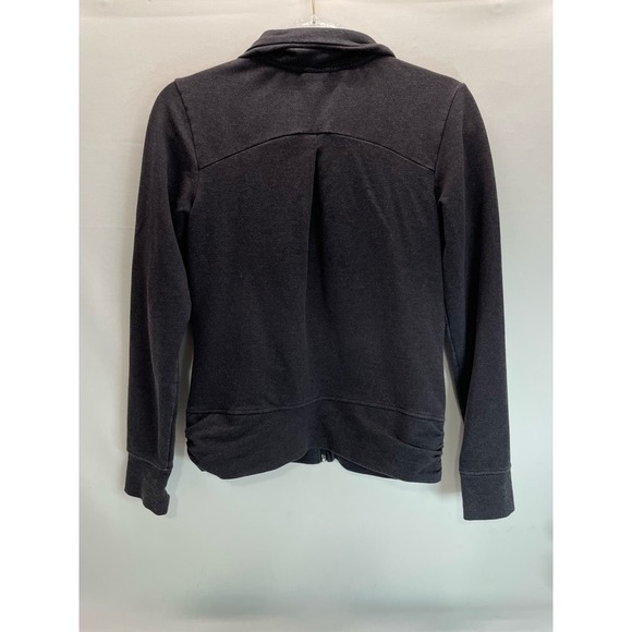 Patagonia Full Zip Grey Fold Over Collar Sweater Jacket size Small Women's READ - Picture 5 of 6